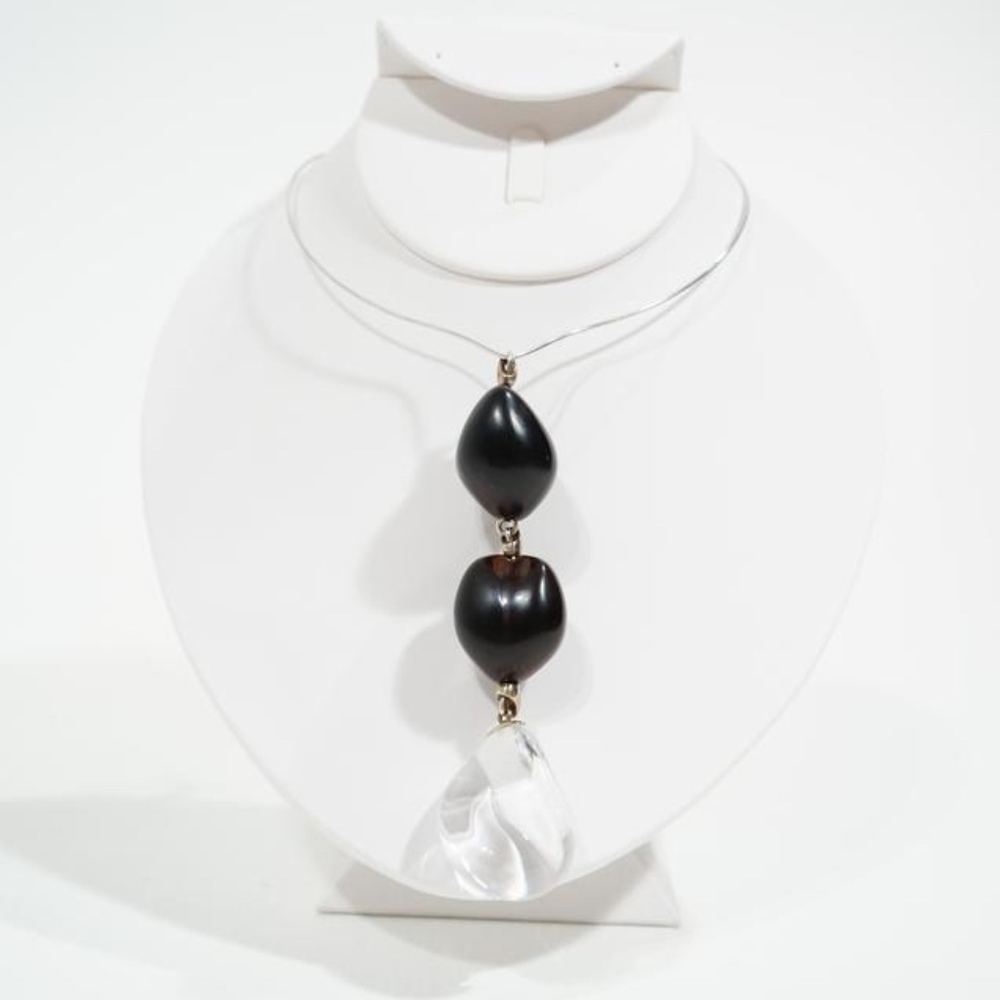 Baccarat Crystal Wood Necklace